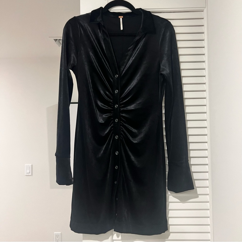 Free People velvet collared dress